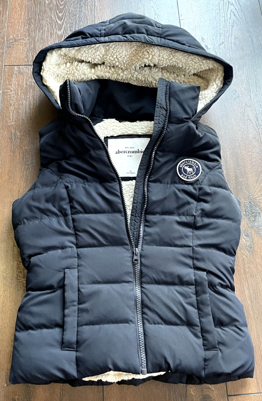 Abercrombie and Fitch Kids Hoodie Puffer Vest XL, Vintage 2003